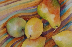 Fruit on Striped Cloth